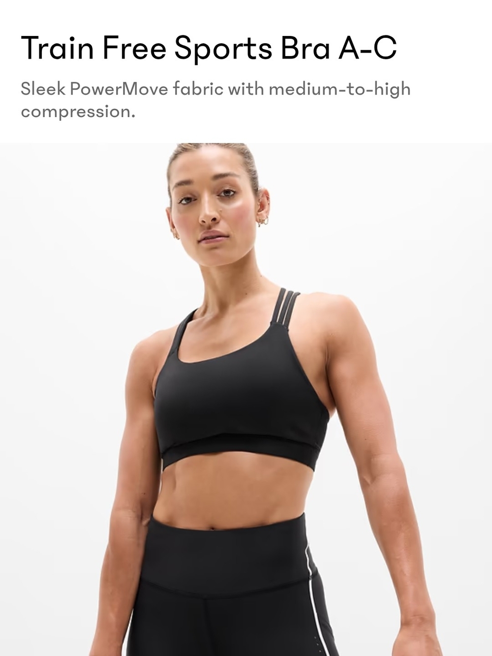 Athleta Black Strappy Sports Bra